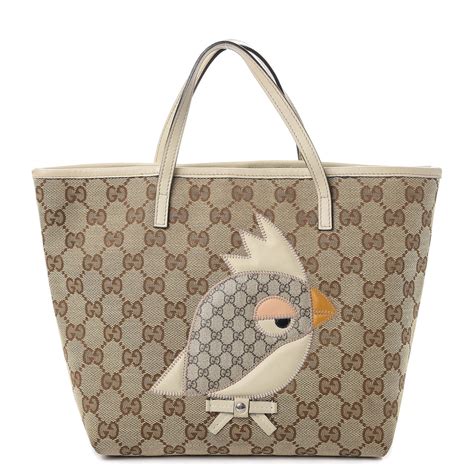 gucci bird tote bag|gucci unisex tote.